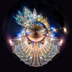 Image showing Tiny planet of Wroclaw Market Square with Town Hall