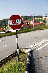 Image showing Stop sign in Malaysia