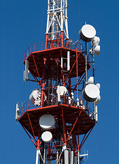 Image showing Modern communication antennas