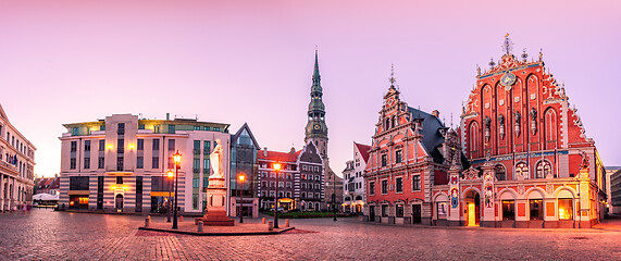 Image showing City Hall Square Riga old Town, Latvia