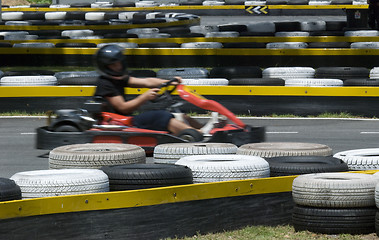 Image showing Go-kart on race circuit