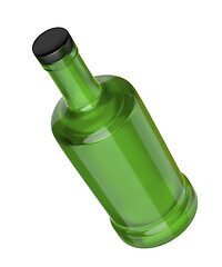 Image showing Green glass bottle