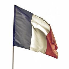 Image showing Vintage looking France flag