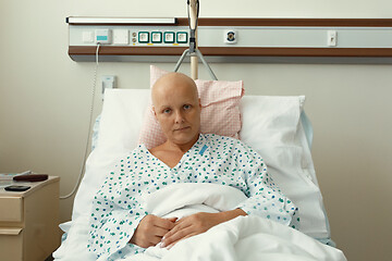 Image showing woman patient with cancer in hospital