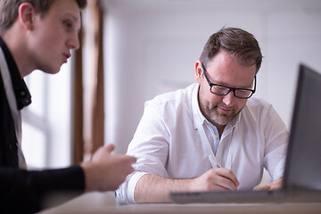 Image showing Startup Business Team On Meeting at office