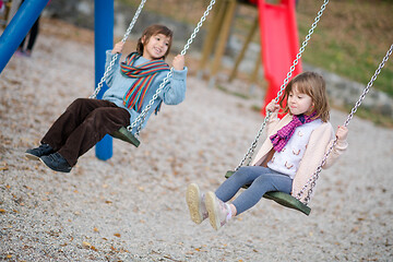 Image showing kids swing in the park