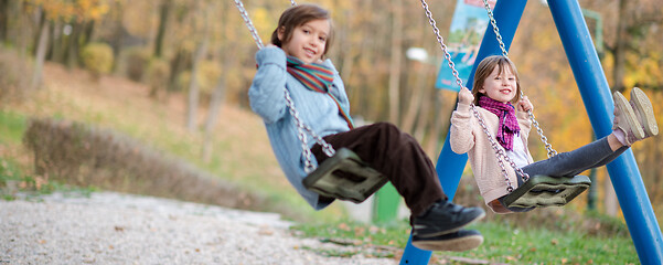 Image showing kids swing in the park