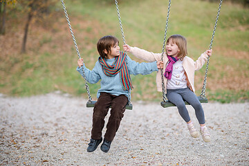 Image showing kids swing in the park