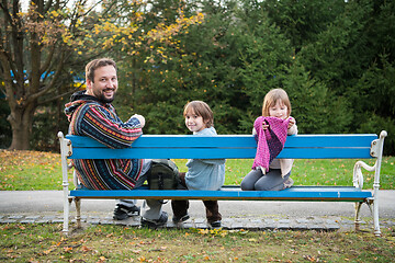 Image showing father and  child having fun together  in park