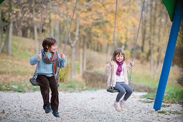 Image showing kids swing in the park