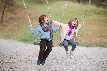 Image showing kids swing in the park