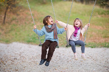 Image showing kids swing in the park