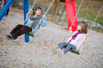 Image showing kids swing in the park