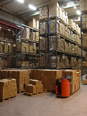 Image showing Inside a warehouse
