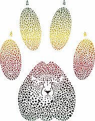 Image showing Cheetah color footprint