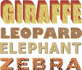 Image showing Animals texture in the text