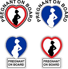 Image showing Pregnants woman on board