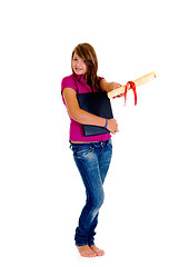 Image showing Teenager schoolgirl