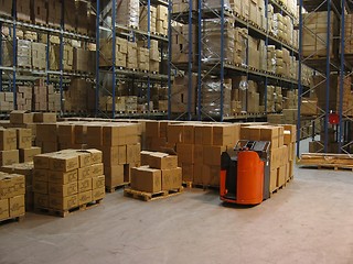 Image showing Inside a warehouse