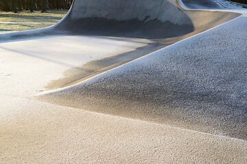 Image showing skate ground covered with first snow