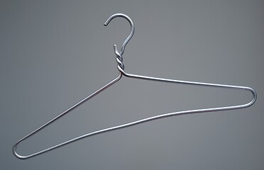 Image showing simple metal hanger on a neutral 