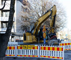 Image showing repair of utility networks underground 