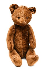 Image showing sitting teddy bear on a white background