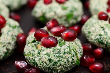 Image showing pkhali is a traditional Georgian dish of chopped and minced vege