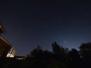 Image showing Moon, Orion, Sirius and Venus in Night Sky