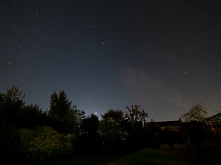 Image showing Starry Sky with The Pleiades and Venus Setting