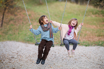 Image showing kids swing in the park