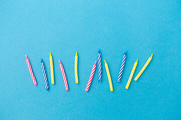 Image showing birthday candles on blue background