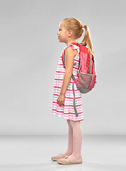 Image showing happy student girl with school bag