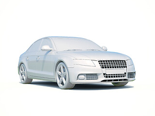 Image showing 3d Car White Blank Template