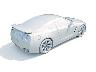 Image showing 3d Car White Blank Template