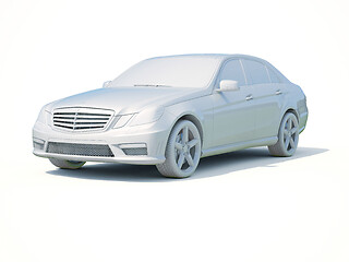 Image showing 3d Car White Blank Template