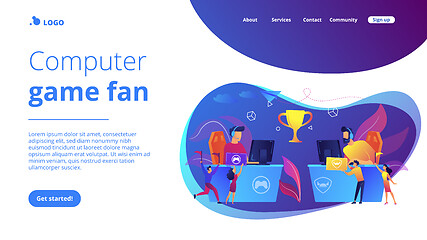 Image showing E-sport fans concept landing page.