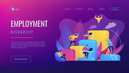 Image showing Corporate ladder concept landing page.