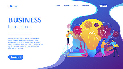 Image showing Business idea concept landing page.