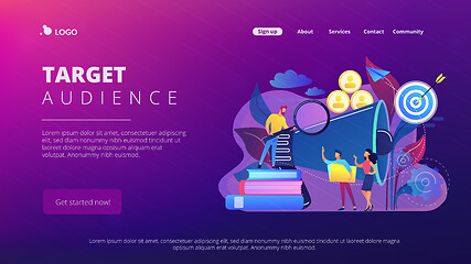 Image showing Target group concept landing page.