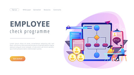 Image showing Employee assessment software concept landing page.