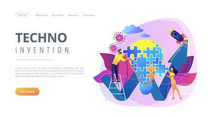 Image showing Creative idea concept landing page.