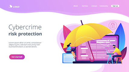 Image showing Cyber insurance concept landing page.