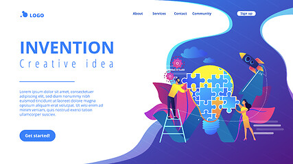 Image showing Creative idea concept landing page.