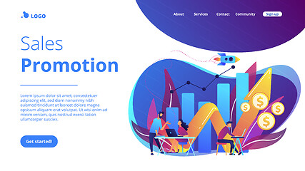 Image showing Sales growth concept landing page.