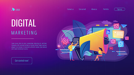 Image showing Marketing concept landing page.