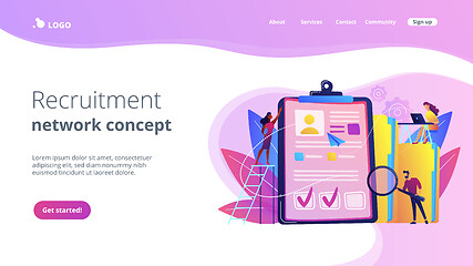 Image showing Recruitment agency concept landing page.