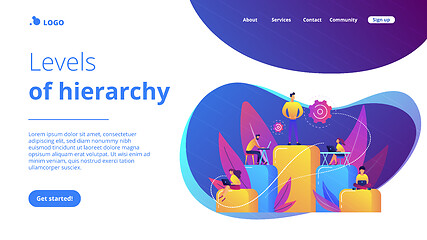 Image showing Business hierarchy concept landing page.