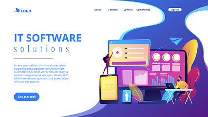 Image showing Enterprise IT management concept landing page.