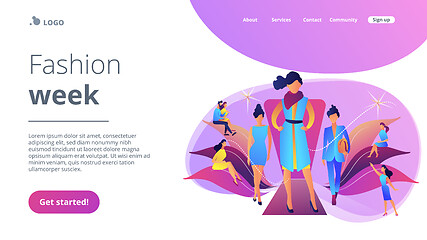 Image showing Fashion week concept landing page.